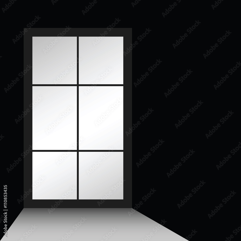 window illustration on black window illustration on black