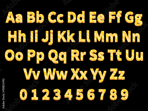 Volumetric gold letters