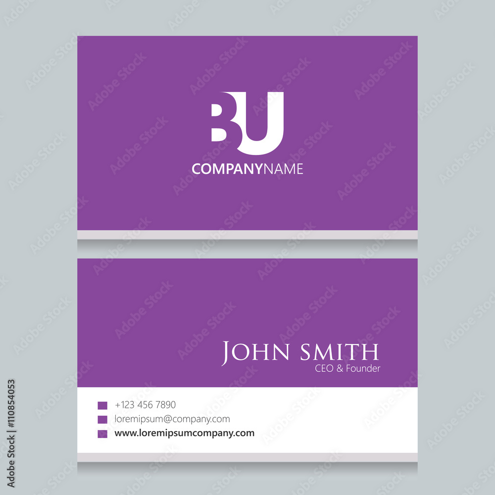 BU Logo | Business Card | Vector Graphic Branding Letter Element | White Background Abstract Design Colorful Object BU Logo | Business Card | Vector Graphic Branding Letter Element | White Background Abstract Design Colorful Object