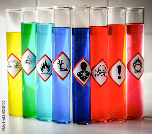 Aligned Chemical Danger pictograms - Serious Health Hazard