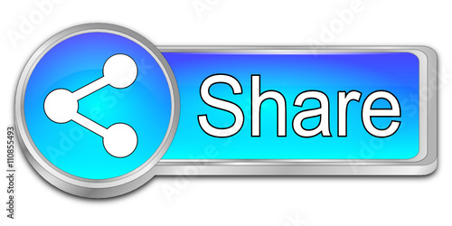 Share Button - 3D illustration