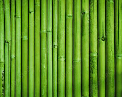 Fototapeta Naklejka Na Ścianę i Meble -  Green bamboo fence texture, bamboo background, texture background, bamboo forest
