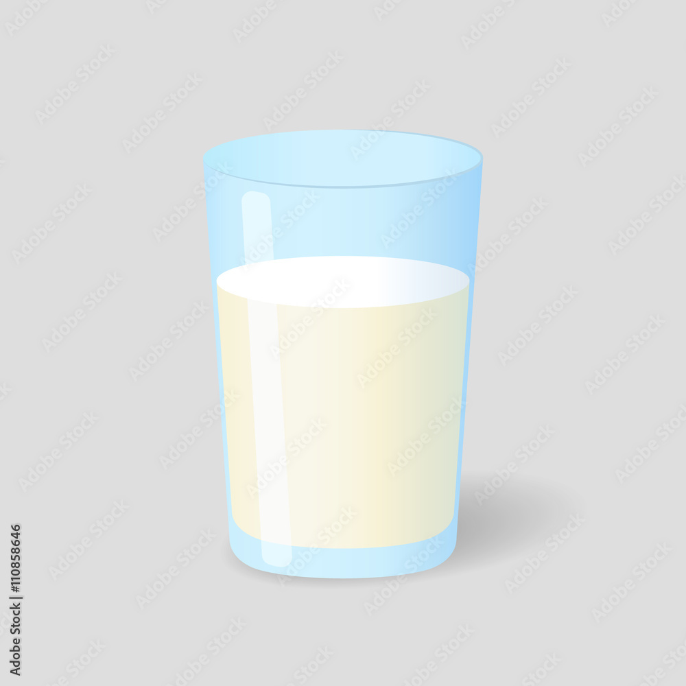 Glass of milk vector illustration Glass of milk vector illustration