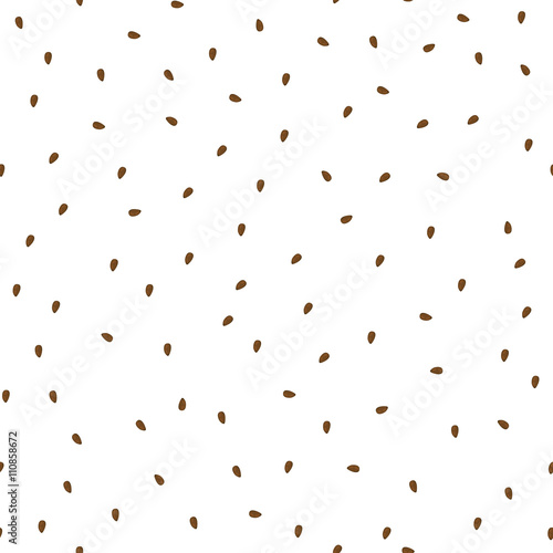 Flaxseeds seamless vector pattern. Packaging linseeds background design.