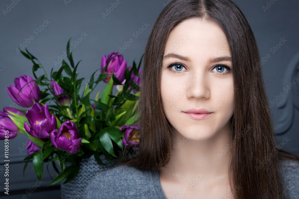 portrait of a young pretty girl portrait of a young pretty girl