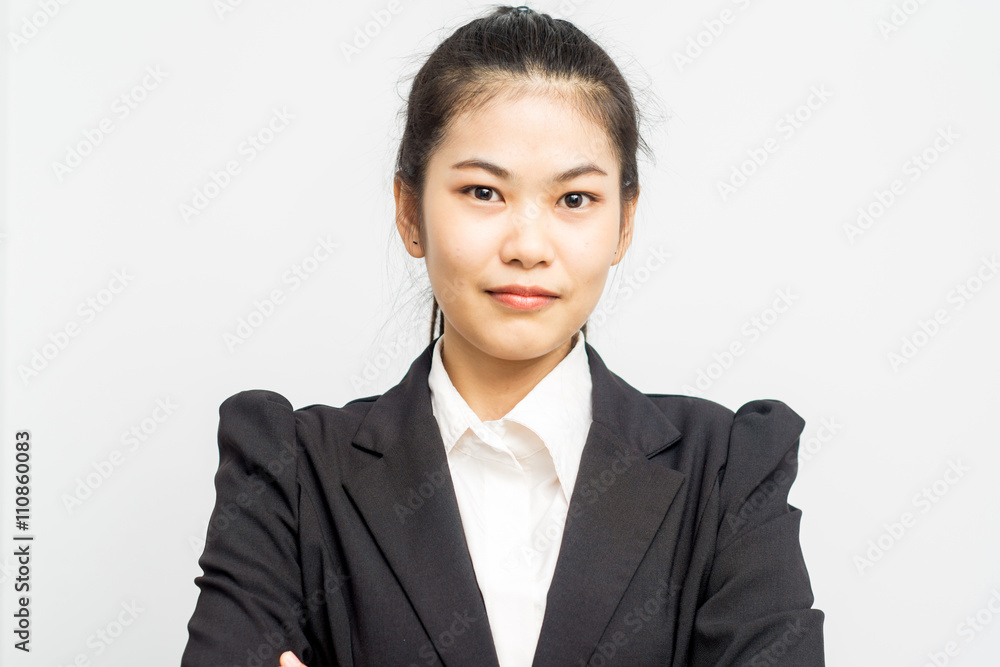 Business asian woman portrait in black suit Business asian woman portrait in black suit