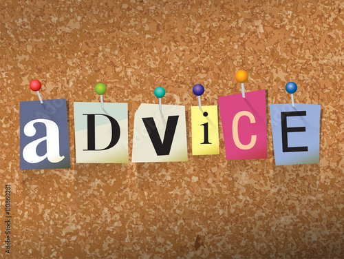 Advice Concept Pinned Letters Illustration