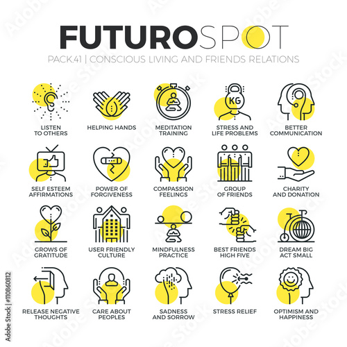 Conscious Living Futuro Spot Icons