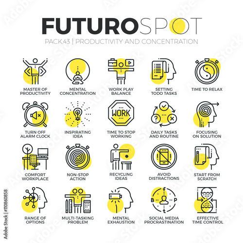 Productivity Work Futuro Spot Icons