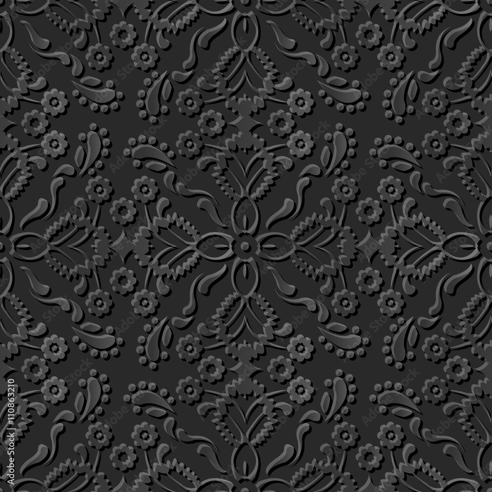 Seamless 3D dark paper cut art background 396 cross flower kaleidoscope
Seamless 3D dark paper cut art background 396 cross flower kaleidoscope