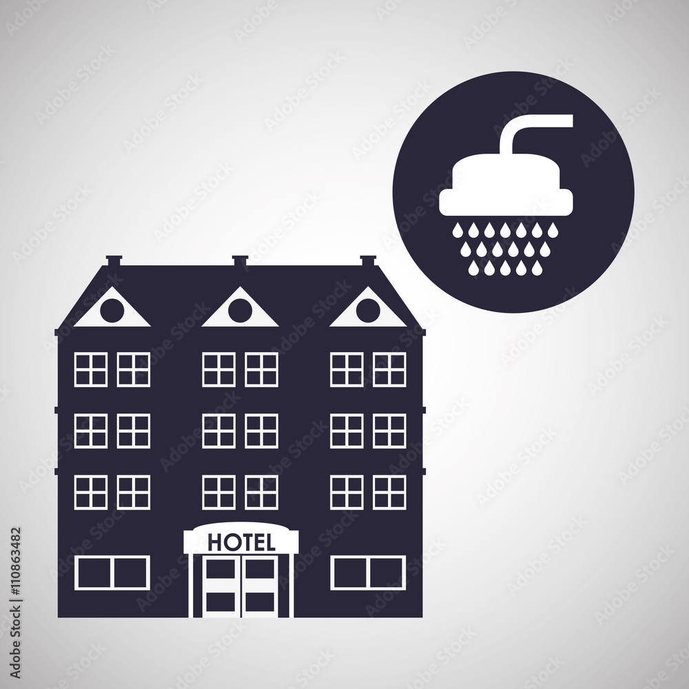 Hotel design. travel icon. Isolated and flat illustration Hotel design. travel icon. Isolated and flat illustration