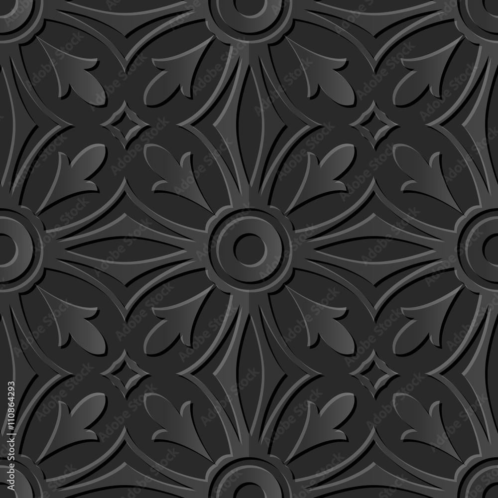 Seamless 3D dark paper cut art background 414 round cross curve kaleidoscope
Seamless 3D dark paper cut art background 414 round cross curve kaleidoscope