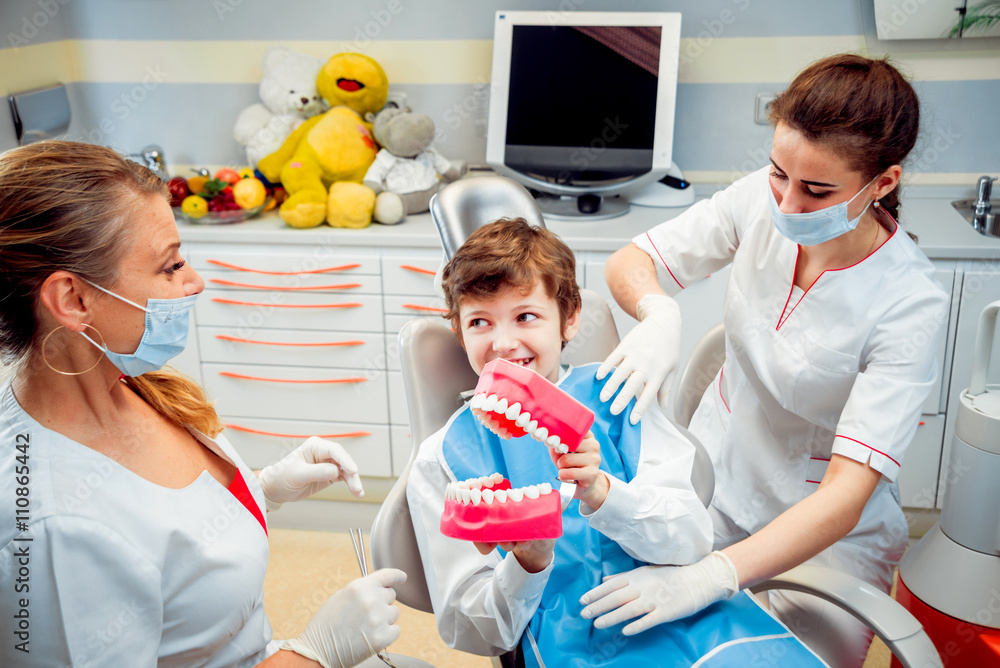 Little boy in dental office Little boy in dental office