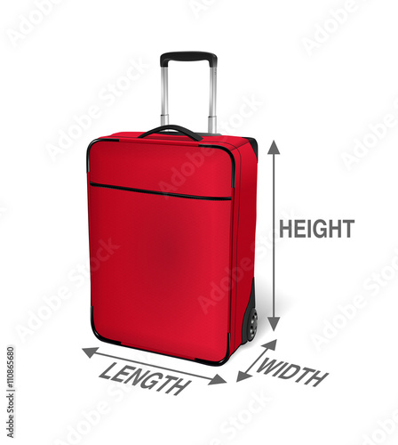 Air travel checked and cabin baggage. Hand luggage concept