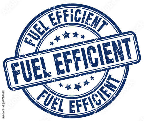 fuel efficient blue grunge round vintage rubber stamp