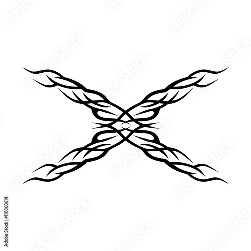 Tattoo. Stencil. Pattern. Design. Ornament. Abstract black and white pattern for a different design. 