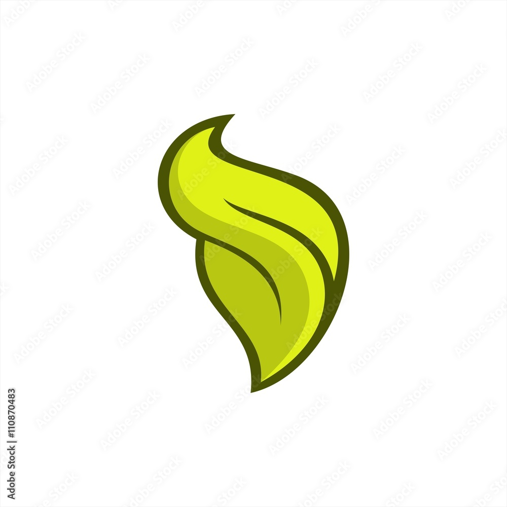 Naklejka premium s leaf nature