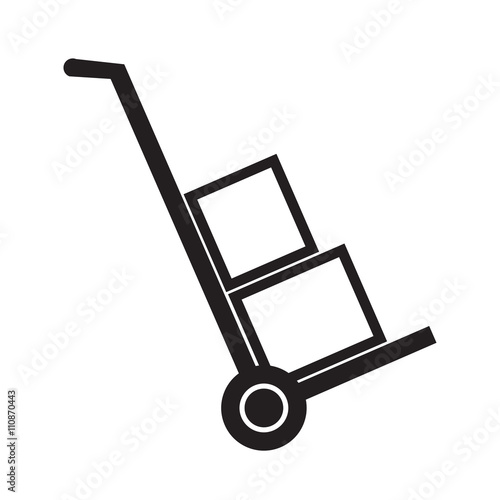 Hand truck - vector icon
