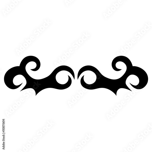 Tattoo. Stencil. Pattern. Design. Ornament. Abstract black and white pattern for a different design. 