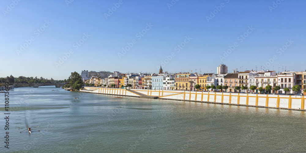 Guadalquivir river, Seville, with Triana quarter