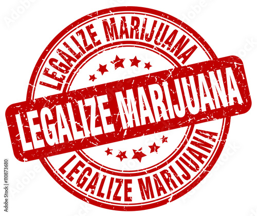legalize marijuana red grunge round vintage rubber stamp