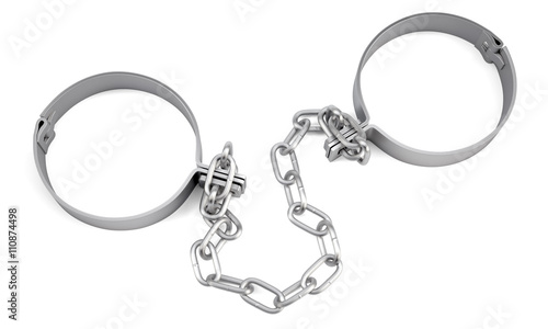 Handcuffs isolated on white background