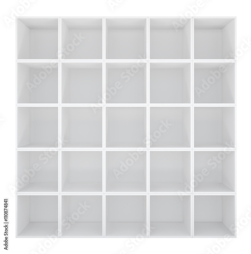 Wooden cupboard on white background