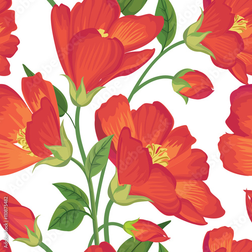 Floral seamless pattern Flower background. Flourish wallpaper