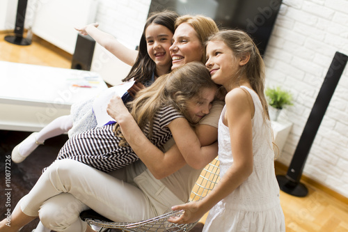 Mother with daughters