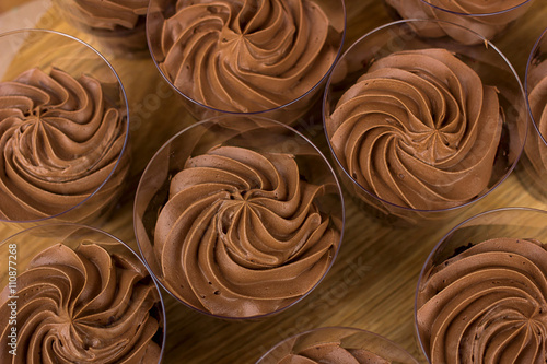 delicious dessert of chocolate mousse