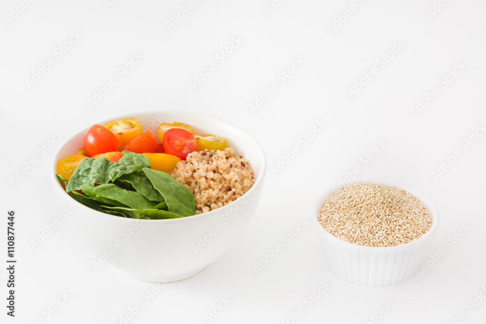Quinoa in a bowl isolated on white background
Quinoa in a bowl isolated on white background
