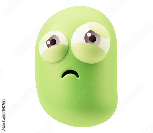 Photography Sorry Emoji Cartoon. 3d Rendering.