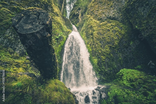 Scenic Oregon Mossy Waterfall