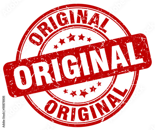 original red grunge round vintage rubber stamp