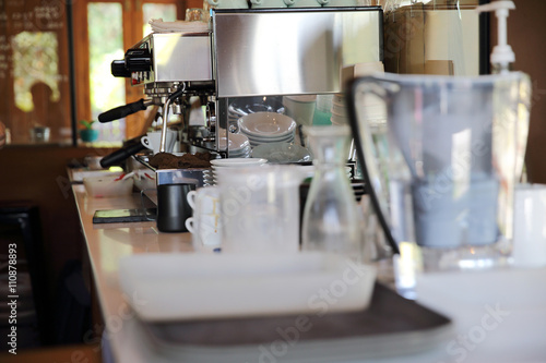 coffee machine with making coffee