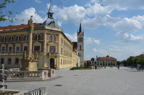 Blick zur Pfarrkirche in Keszthely