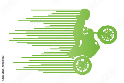 Motorbike rider vector background trick stunt illustration conce