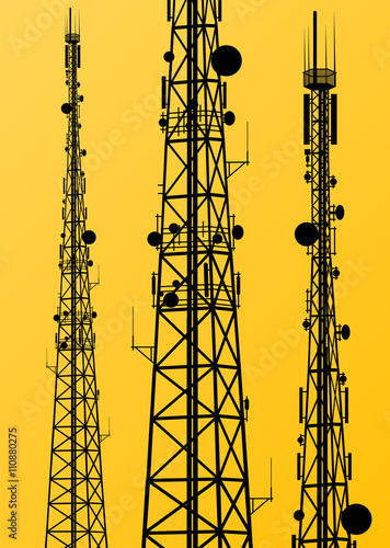 Communication transmission tower radio signal phone antenna