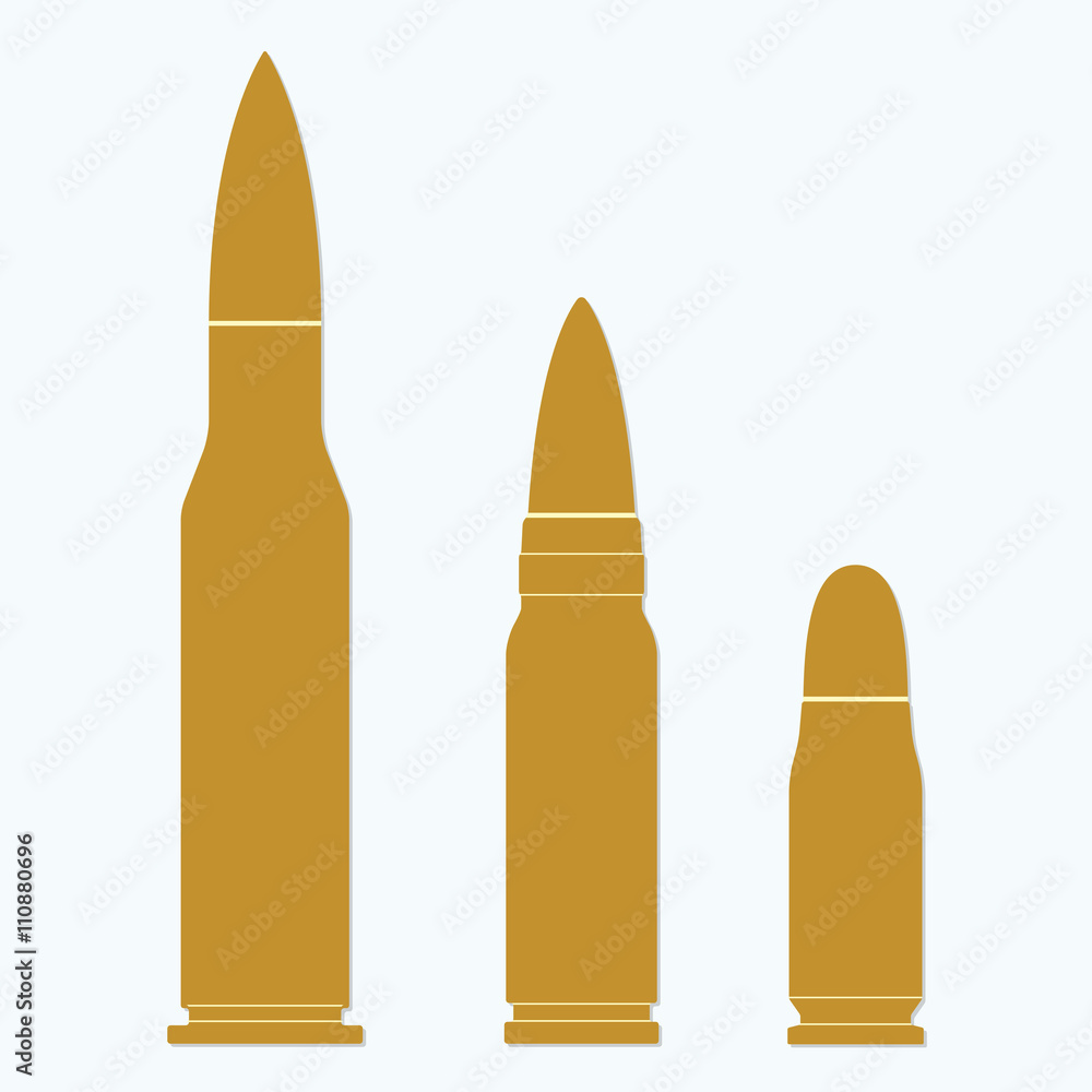 Bullet icons set isolated on white background. Vector illustration of different bullets in flat design.