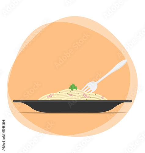 bacon spaghetti with fork