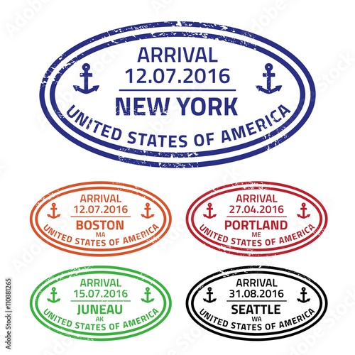 Travel stamps USA