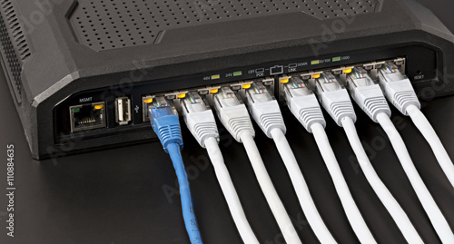 Photos Managed switch with 10 power over ethernet gigabit ports