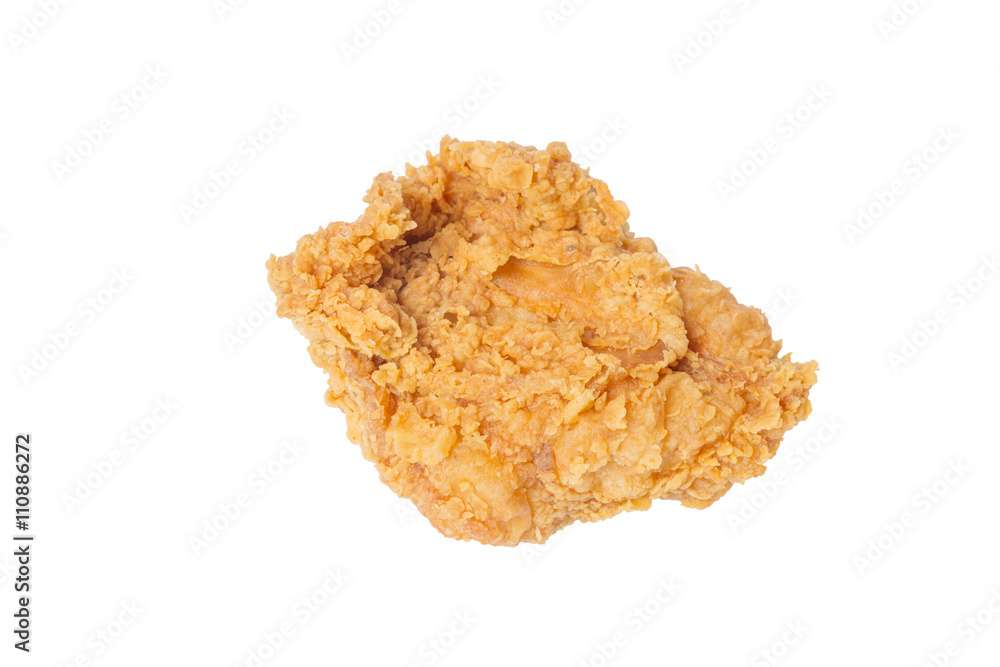 fried chicken isolated on white