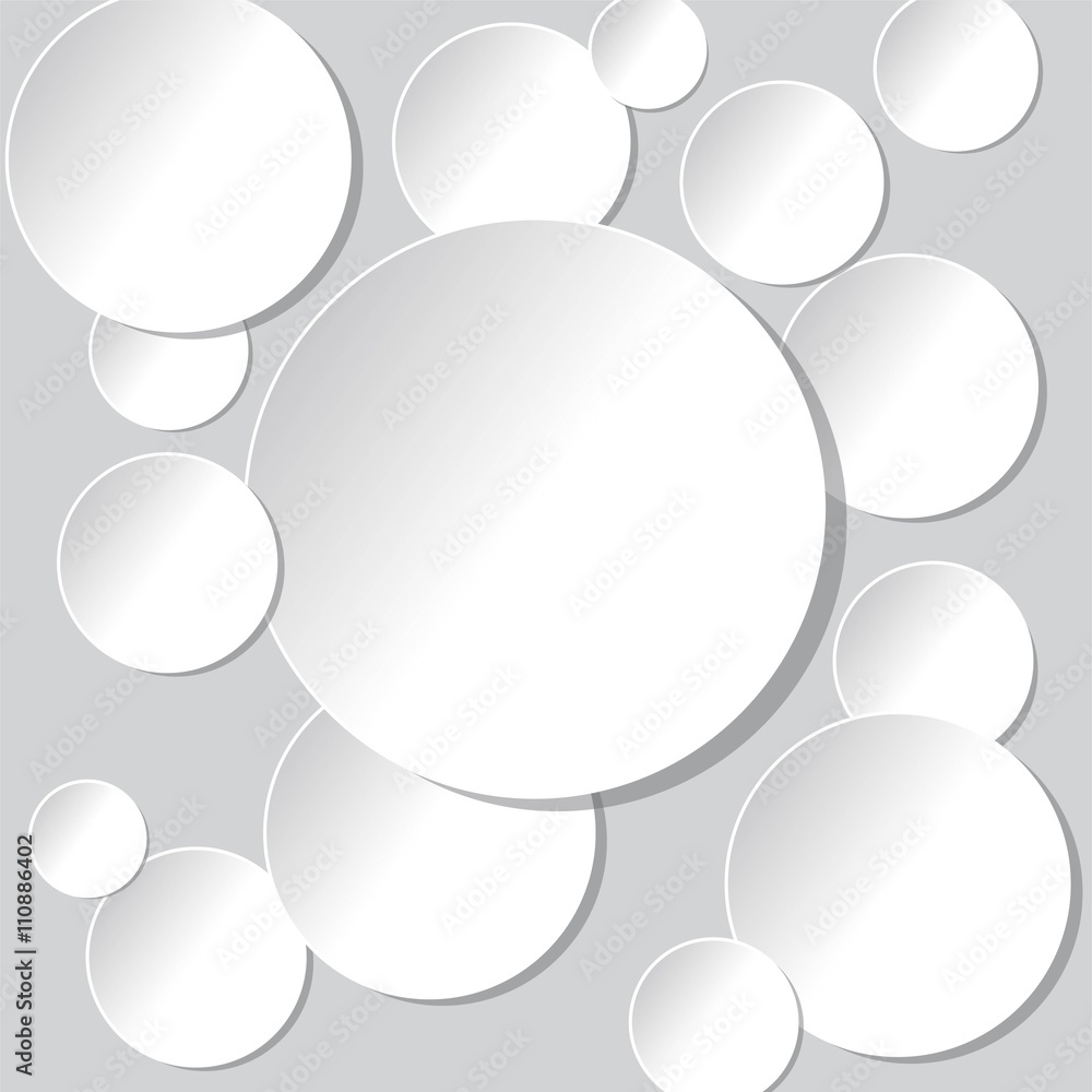 White paper circle banner with drop shadows. Vector illustration White paper circle banner with drop shadows. Vector illustration