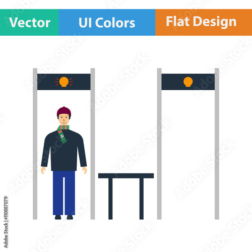 Stadium metal detector frame icon