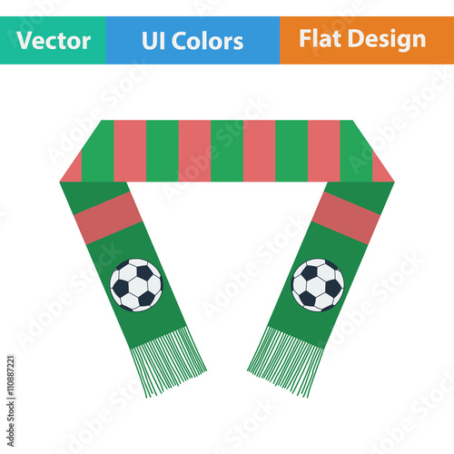Football fans scarf icon