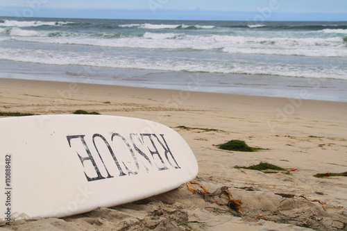Rescue Board On The Beach