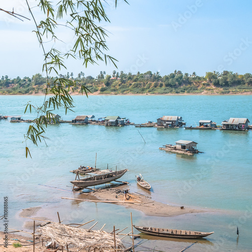  A floating village in Cambodia photo