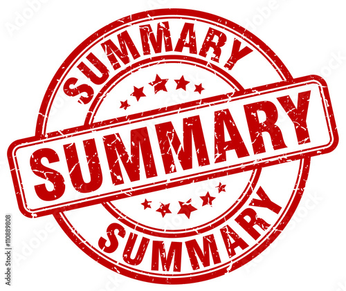 summary red grunge round vintage rubber stamp