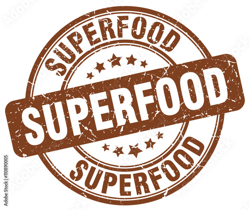 superfood brown grunge round vintage rubber stamp